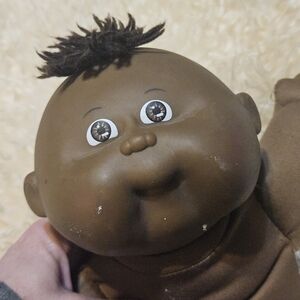 Vintage 1985 CABBAGE PATCH KID doll...brown plush baby doll 1980S Collectibles